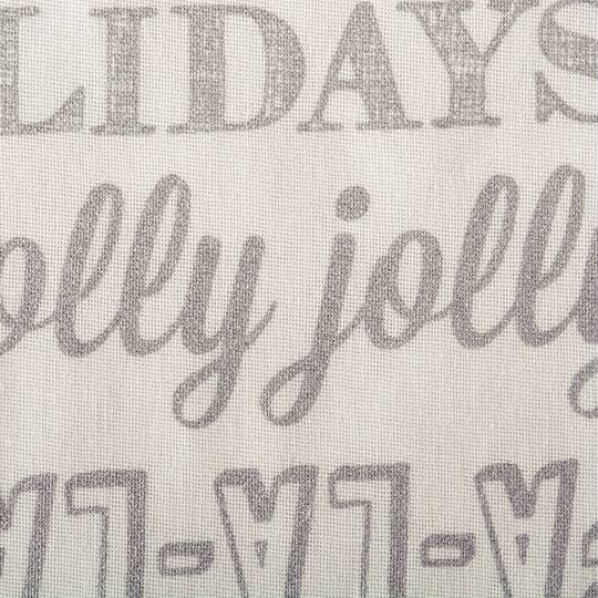 DII® Silver Christmas Collage Tablecloth